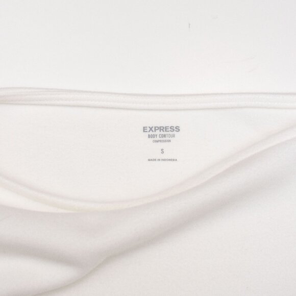 Express Body Contour High Compression Crew Neck Long Sleeve Bodysuit - Picture 4 of 4